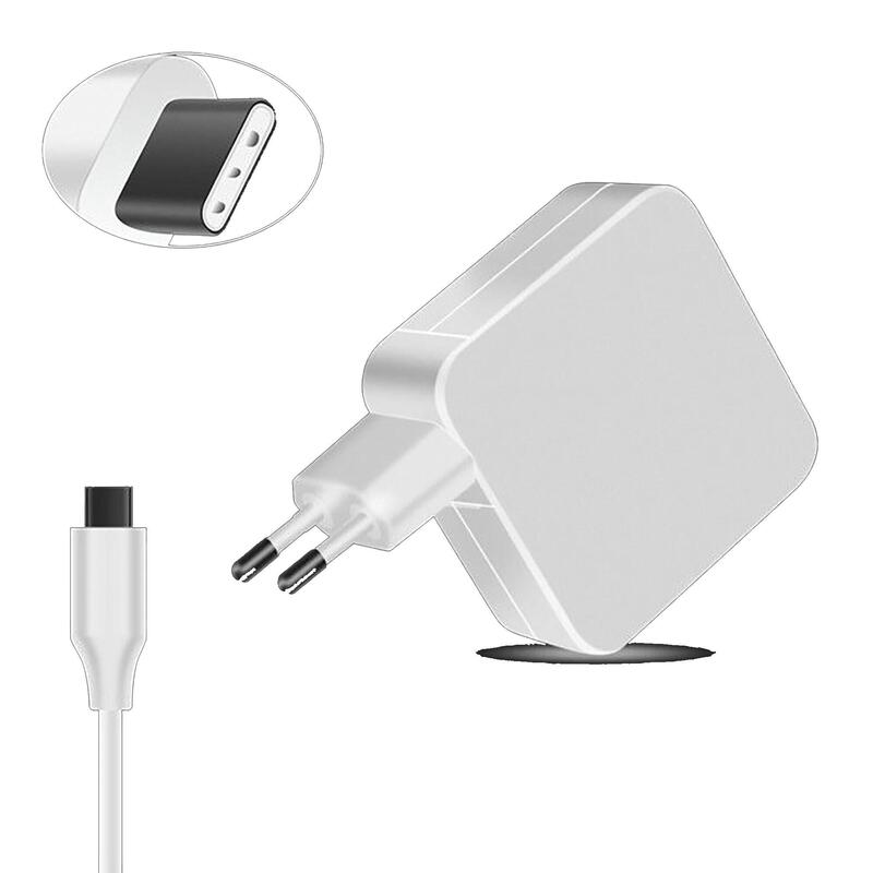 Cargador Multivoltaje Usb C Para Portátil 5v 20v 2.25a 45w Blanco