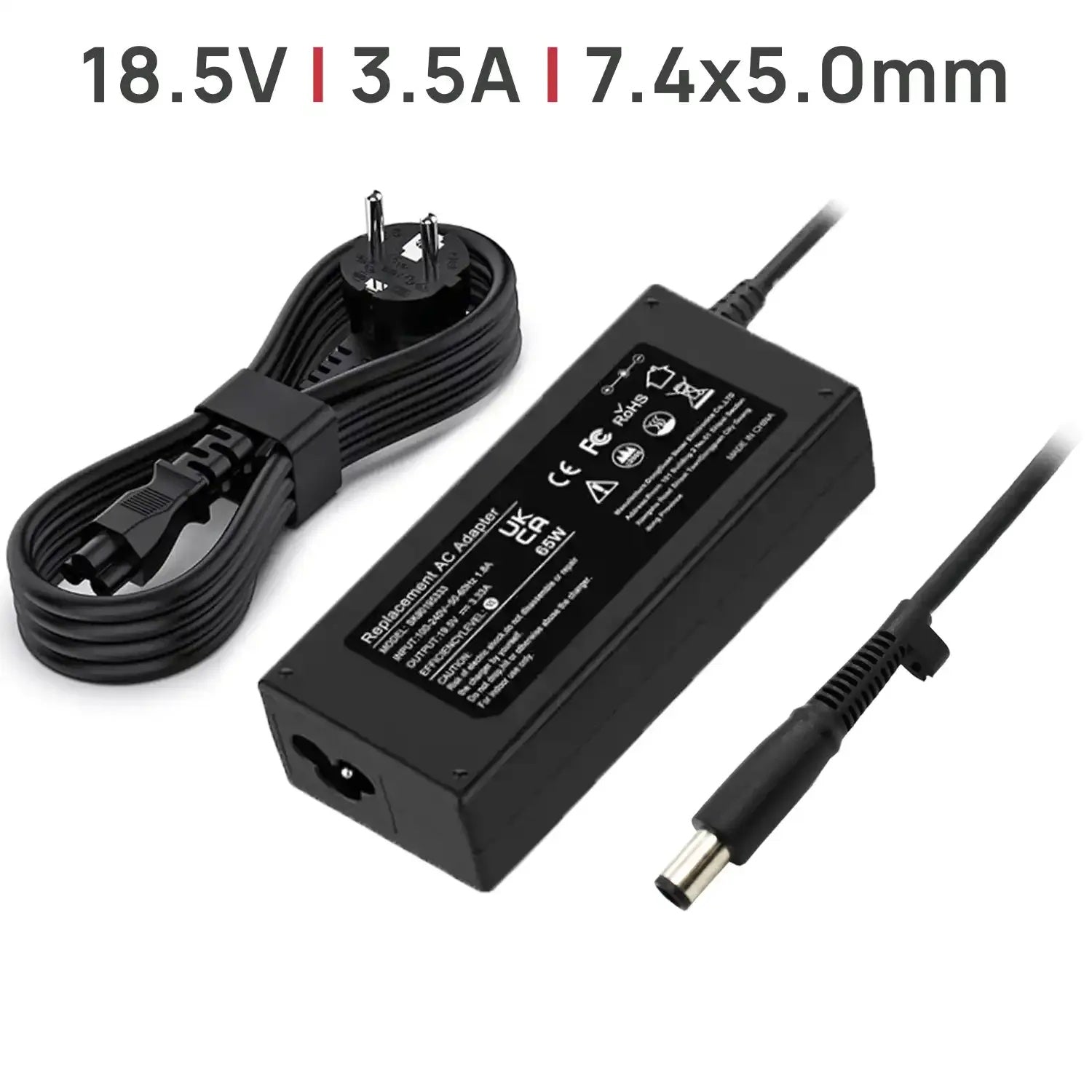 Cargador Para Portátil 18.5V 3.5A 65W 7.4X5.0Mm Clavija Con Pin