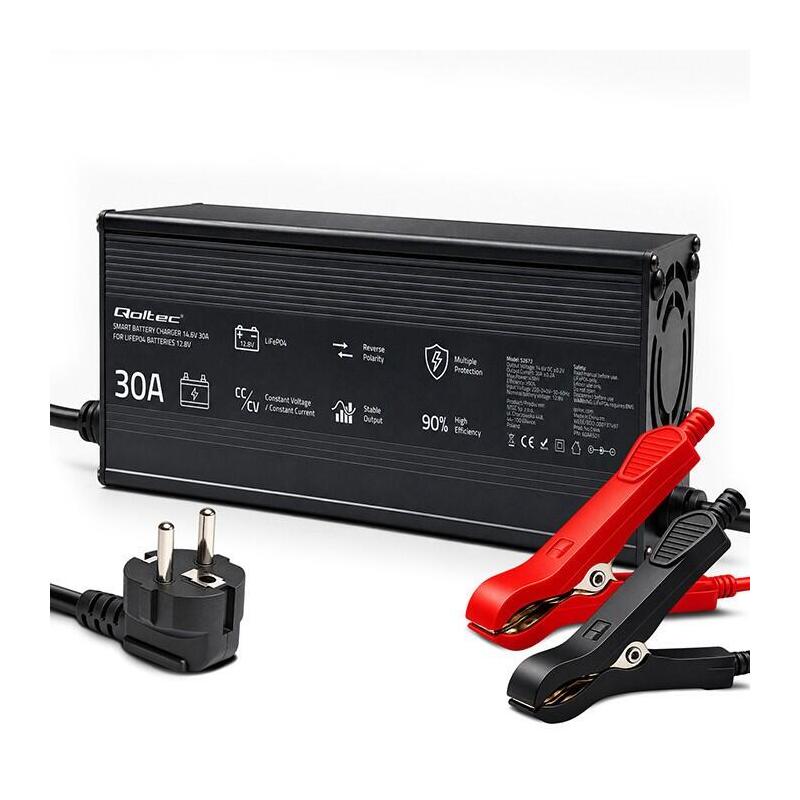 Cargador Para Batería Lifepo4 12v 30a Pf 0.9 Led