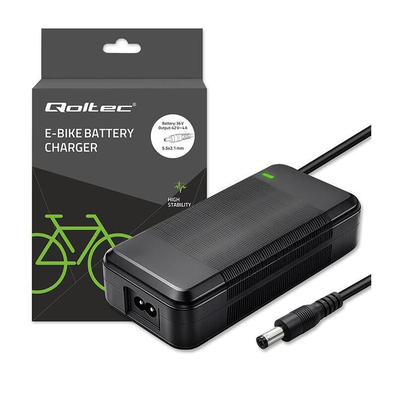Cargador Para Bicicleta Y Patinete Eléctrico 36v 42v 4a 5.52.1 + Cable De Alimentación