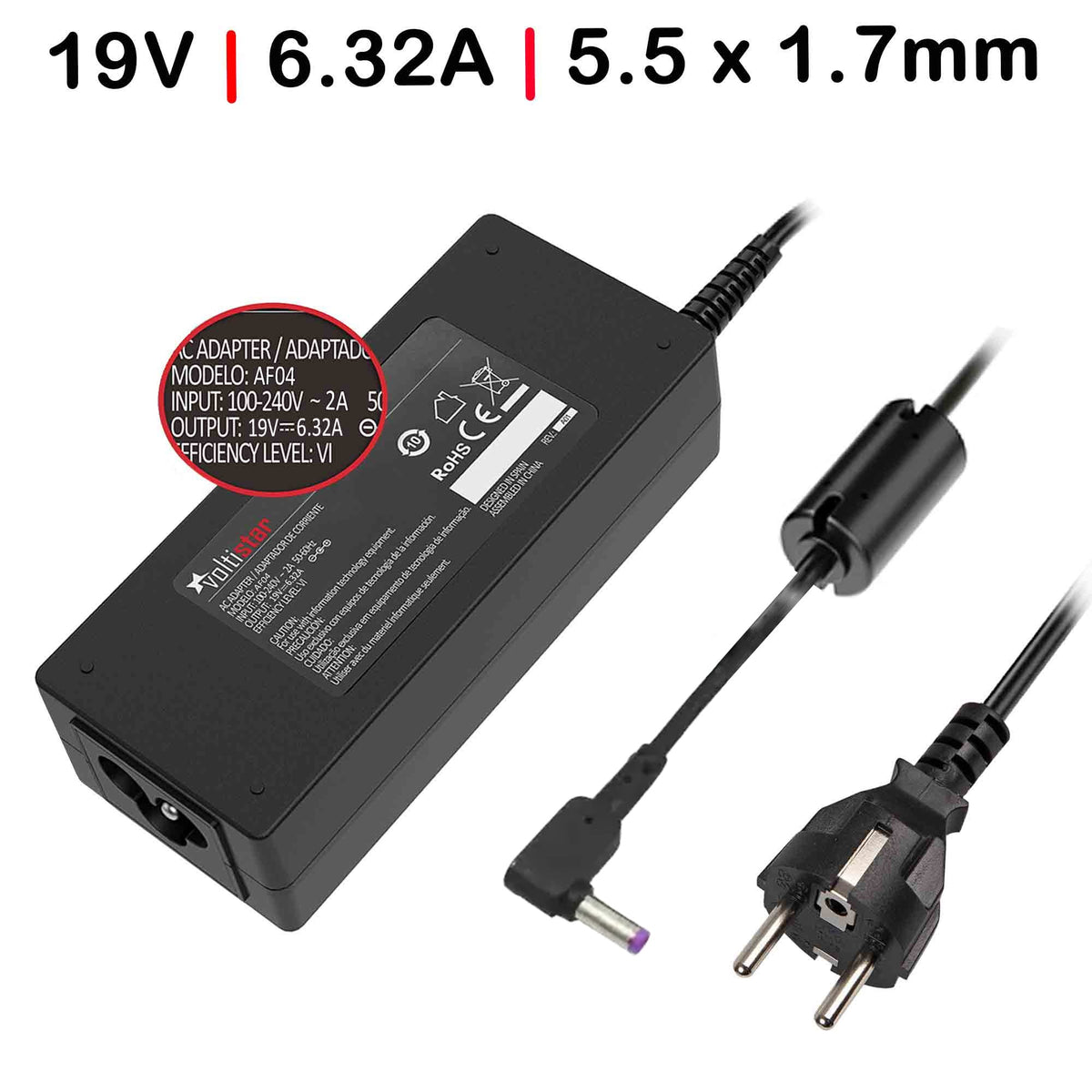 Cargador Para Portátil Acer 120W 19V 6.32A 5.5X1.7Mm