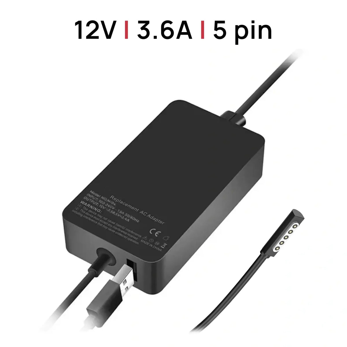 Cargador Para Tablet Microsoft Surface Rt Rt 2 Pro 1 Pro 2 Microsoft 1536 1601 1631