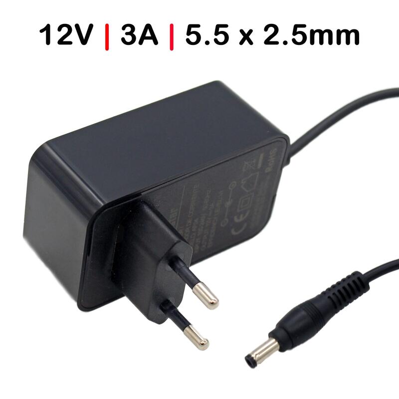 Cargador Para Tiras Leds Routers Cámaras De Seguridad 12v 3a 5.5x2.5mm
