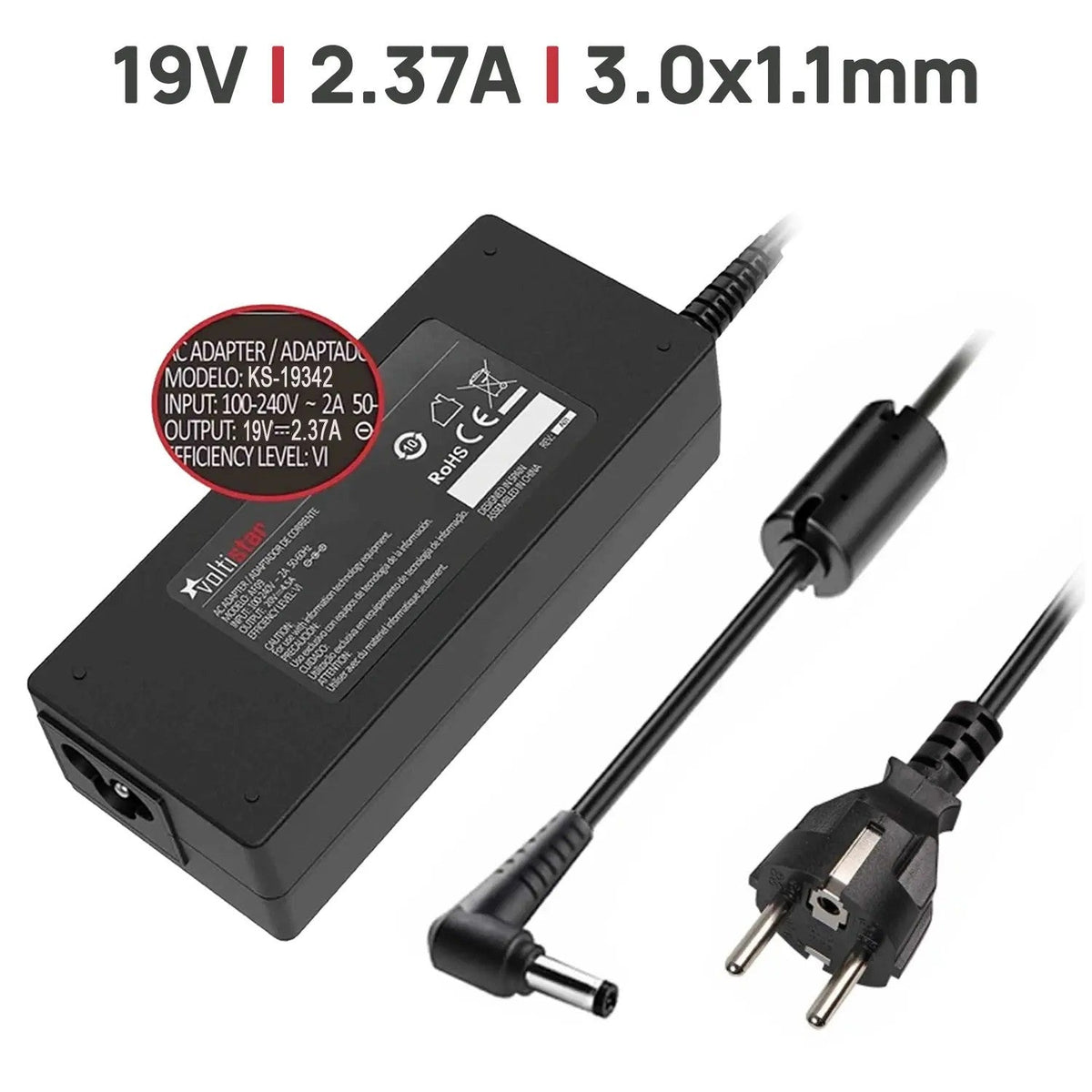 Cargador Para Portátil Acer Travelmate B117-Mp Tmb117-Mp 19V 2,37A 45W