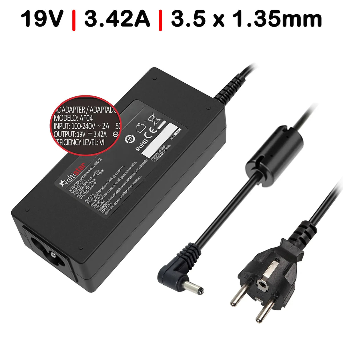 Cargador Para Portátil Fujitsu 19V 3.42A 65W 3.5*1.35Mm