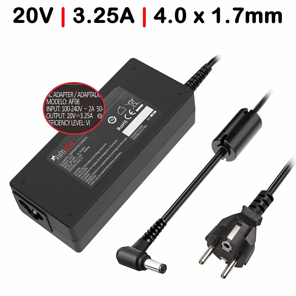 Cargador Para Portátil Lenovo Ideapad 500 500S 510 510S 520 520S 530S-14Ikb