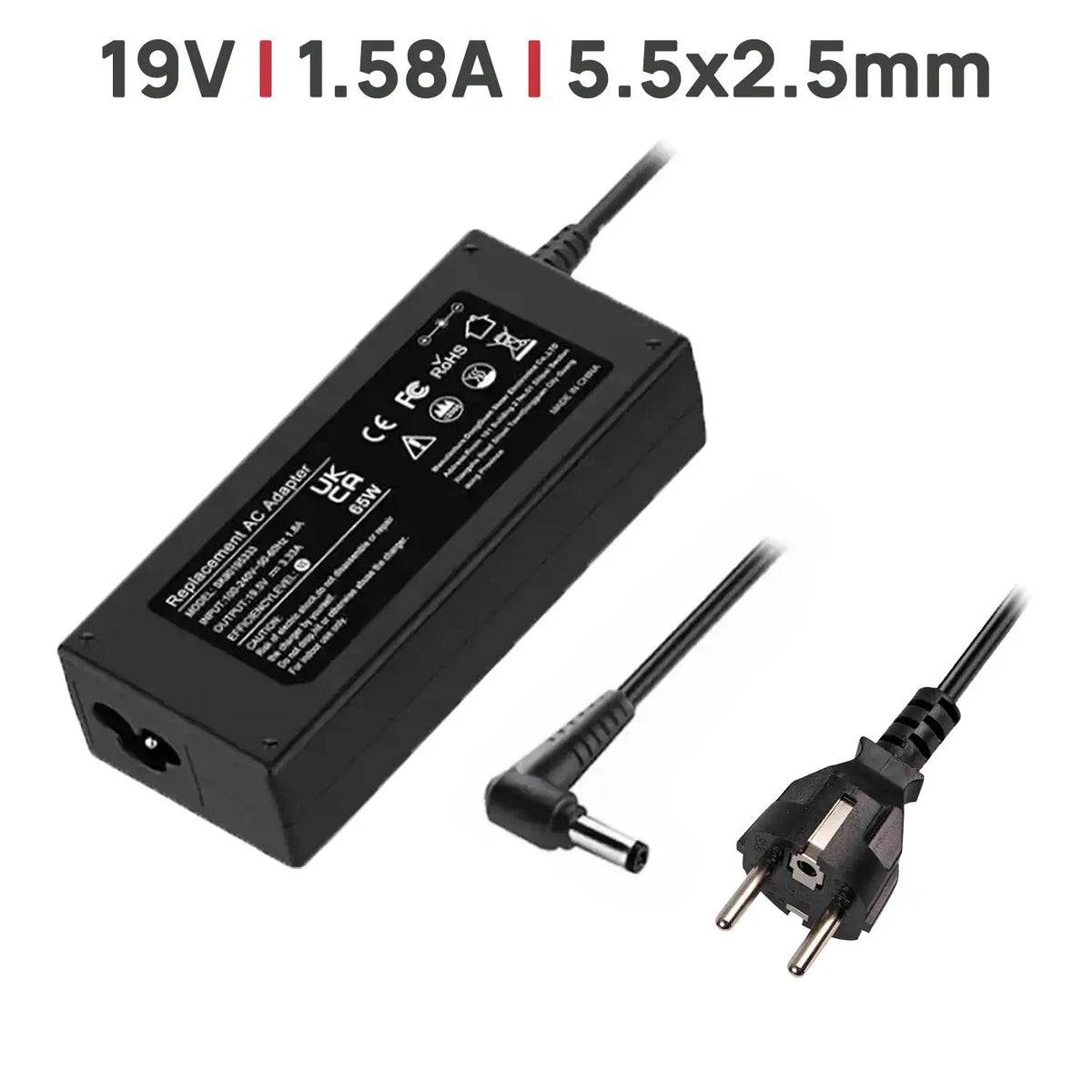 Cargador Para Portátil Toshiba 19V 1.58A 5.5X2.5Mm 30W
