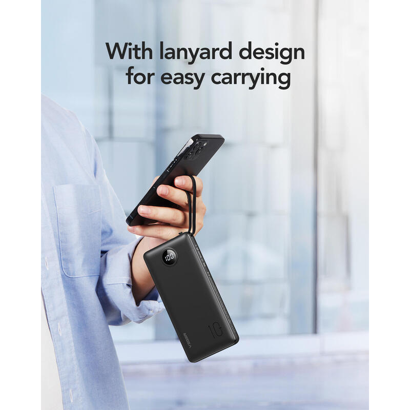 Cargador Powerbank Veger C10 10000mah Vg-W1116 With Cables Built In