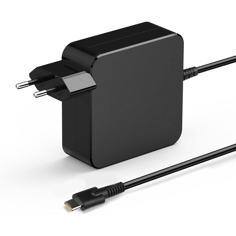 Cargador Rápido 65w Cuadrado Usb C 5v 9v 12v 15v 18v 20v Para Dell Hp Asus Lenovo  Color Negro