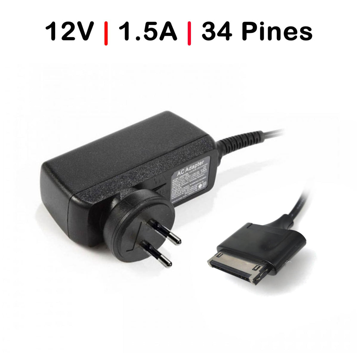 Cargador Para Tablet Asus Transformer Pad Tf300T 12V 1.5A 18W 34 Pines