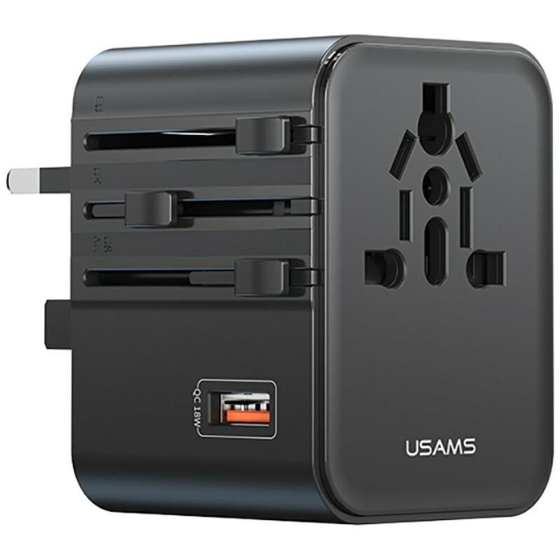 Cargador Travel Adapter 25w Us/Au/Eu/Uk 2xusb-C Negro 4w1