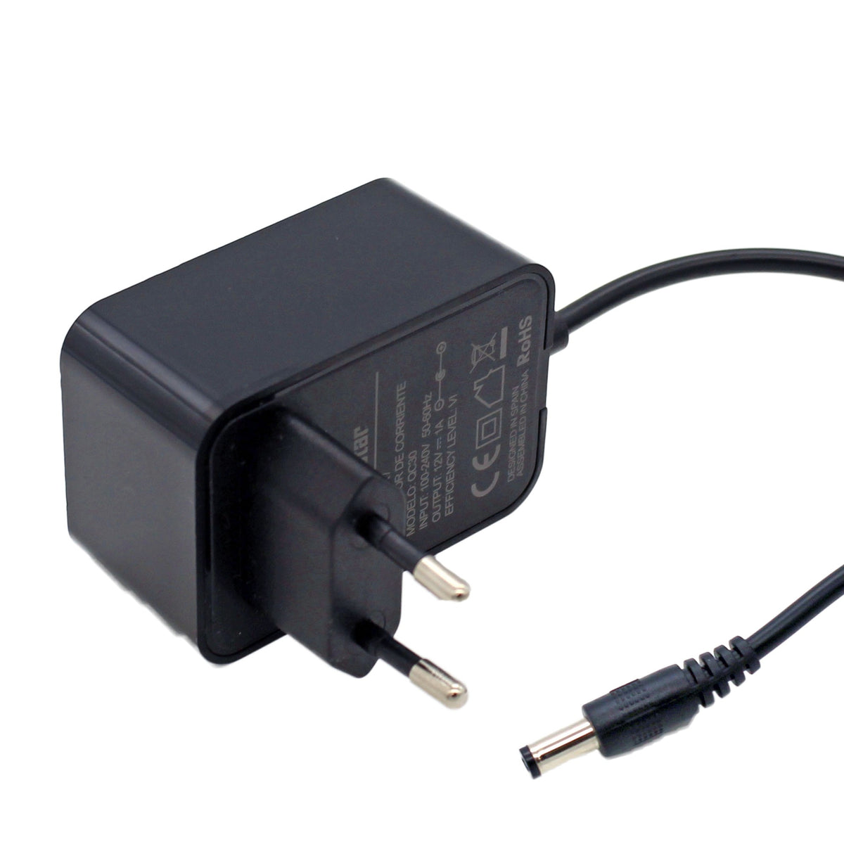 Cargador Universal Para Dispositivos De 12V 1A 5.5X2.1Mm