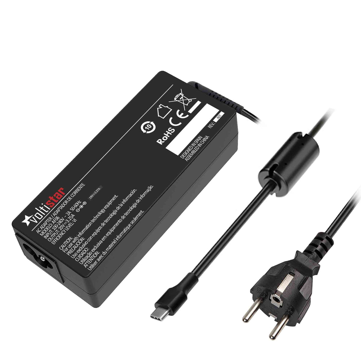 Cargador Usb-C Multivoltaje Para Portátil Lenovo Ideapad Thinkpad Legion Chromebook Yoga