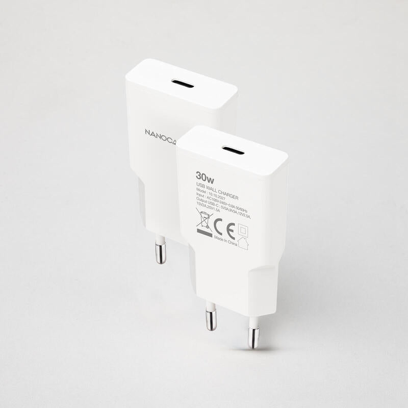 Cargador Usb-C/Pd 30w, Blanco