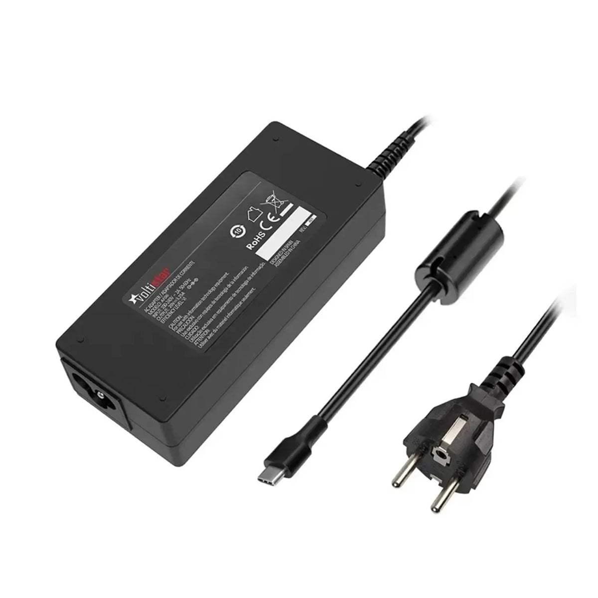 Cargador Multivoltaje Usb-C Para Portátil 5V-20V 3.25A 65W Negro