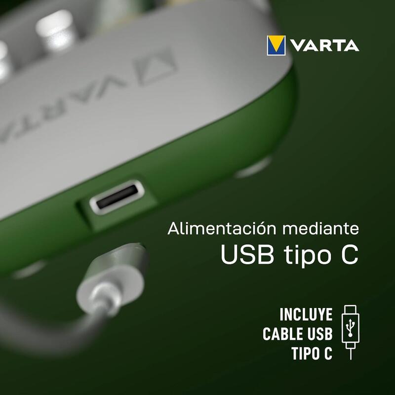 Cargador Varta Eco Charger Pro Reciclado 4x Aaa 56813 800mah