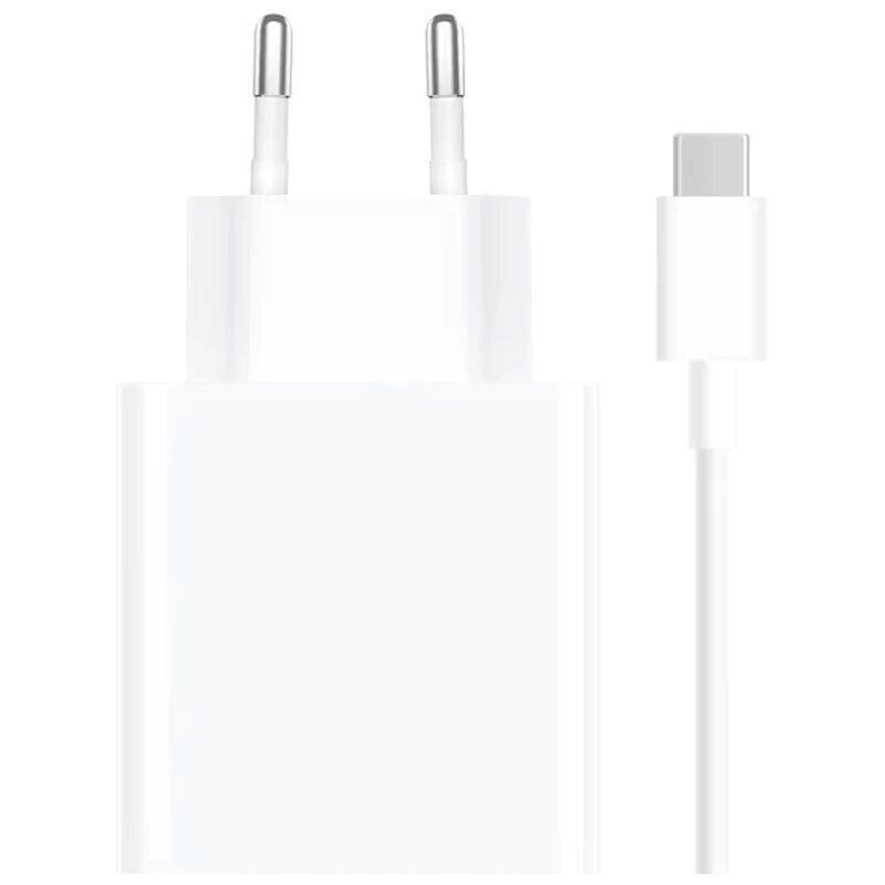Cargador Xiaomi Usb 33w Mi Combo Con Cable Tipo-C Blanco Bhr9956eu