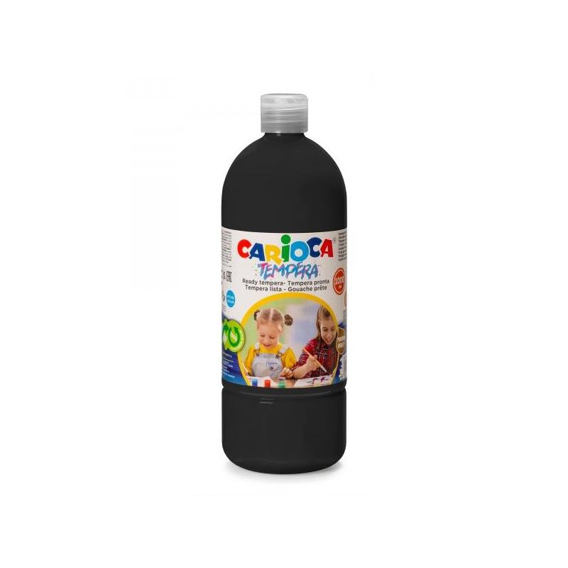 Carioca Botella Tempera 1000ml - Colores Superlavables - Faciles De Mezclar - Aplicable En Materiales Porosos - Alta