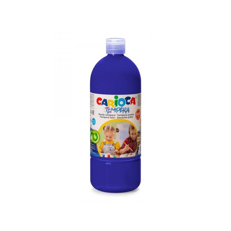 Carioca Botella Tempera 1000ml - Colores Superlavables - Faciles De Mezclar - Aplicable En Materiales Porosos - Alta
