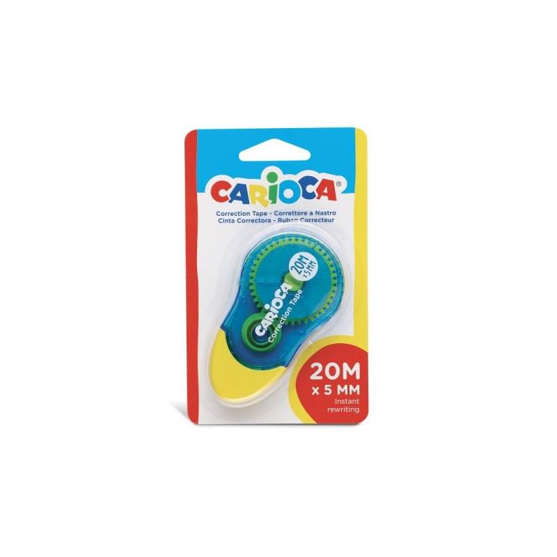 Carioca Corrector De Cinta 20mx5mm - Ideal Para Cualquier Tipo De Papel - Blanco
