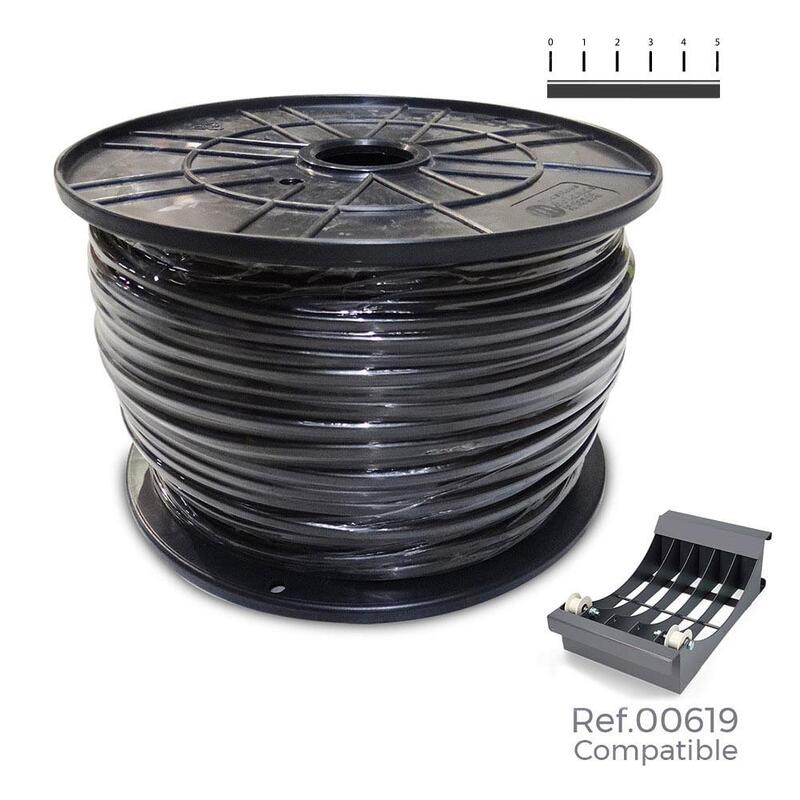Carrete Cable Manguera Acrilica 1kv Negra 3x2,5mm 150m (Bobina Grande Ø400x200mm)