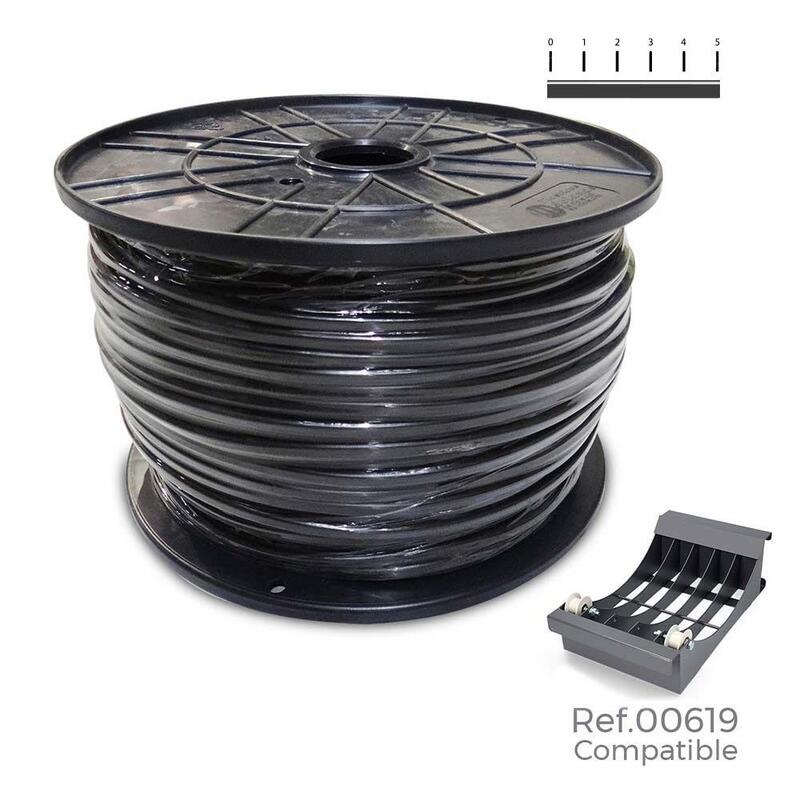 Carrete Cable Manguera Acrilica 1kv Negra 3x4mm 100m (Bobina Grande Ø400x200mm)