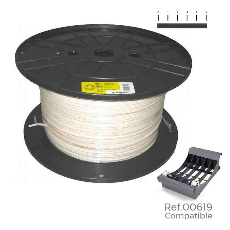 Carrete Cable Manguera Tubular 3x1mm Blanca 300m (Bobina Grande Ø400x200mm)