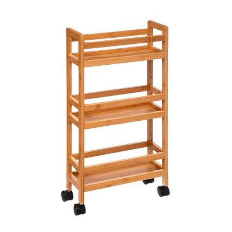 Carro Slim De Baño De Bambú 74.5x36x15cm Colección 'Desserte'