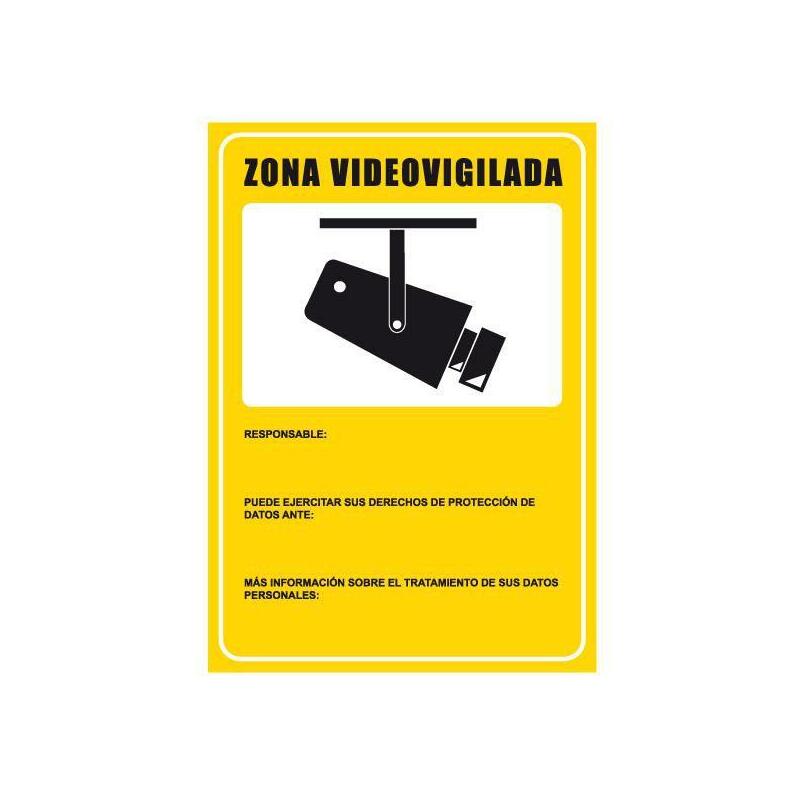 Cartel Zona Videovigilada Para Exterior (30x21cm)