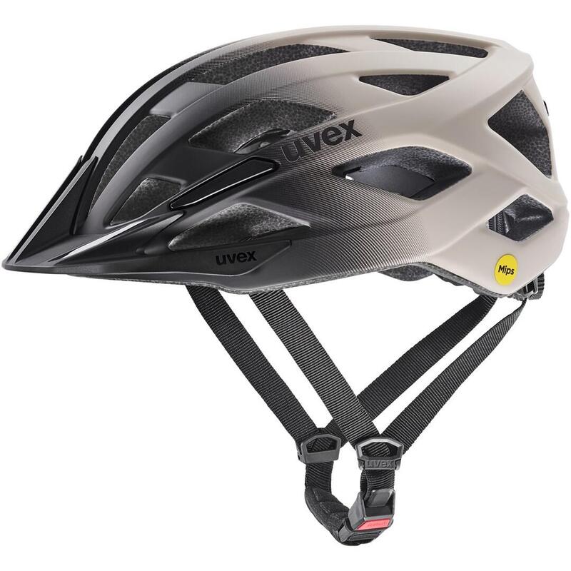 Casco De Ciclismo Uvex I-Vo 2 Mips 56-60cm, Gris Cálido/Negro Mate