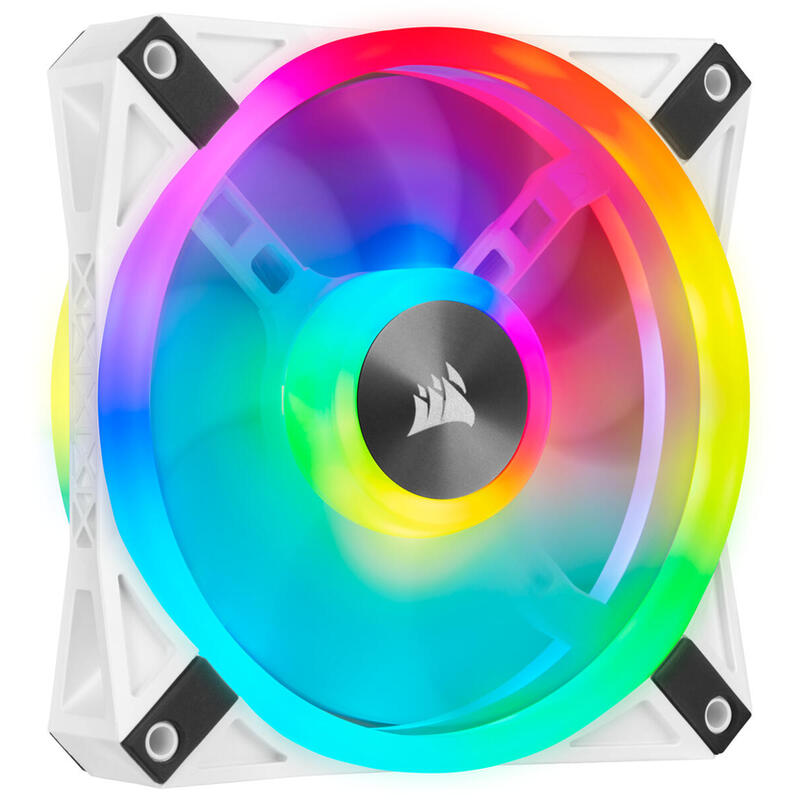 Case Acc Fan 12cm Corsair Ql120wh Rgb 1pcs Rgb Pwm 1500rpm 71m³/H 26dba 4pin Single Pack White