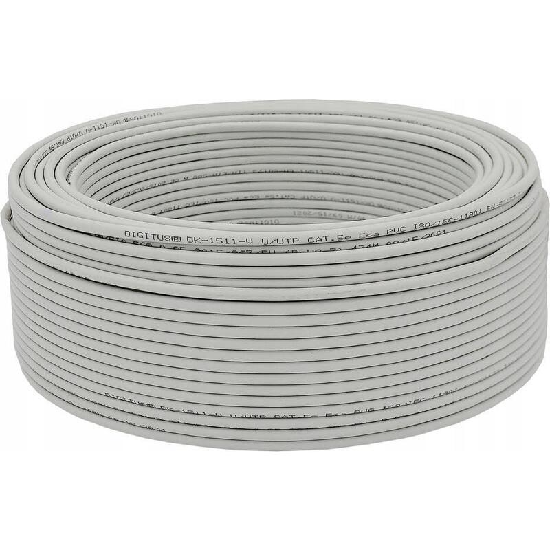Cat 5e U-Utp Installation Cable, 100 Mhz Eca (Pvc), Awg 24/1, 50 M, Sx, Grey