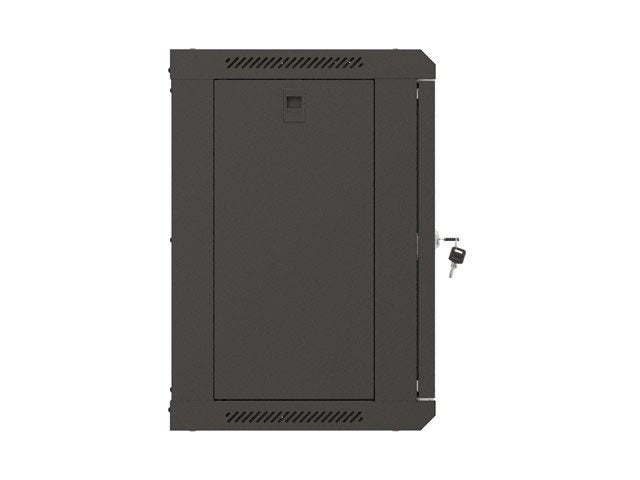 Armario Lanberg Mural Rack 19" 9u 540x350 Flat Pack Negro Puerta Cristal