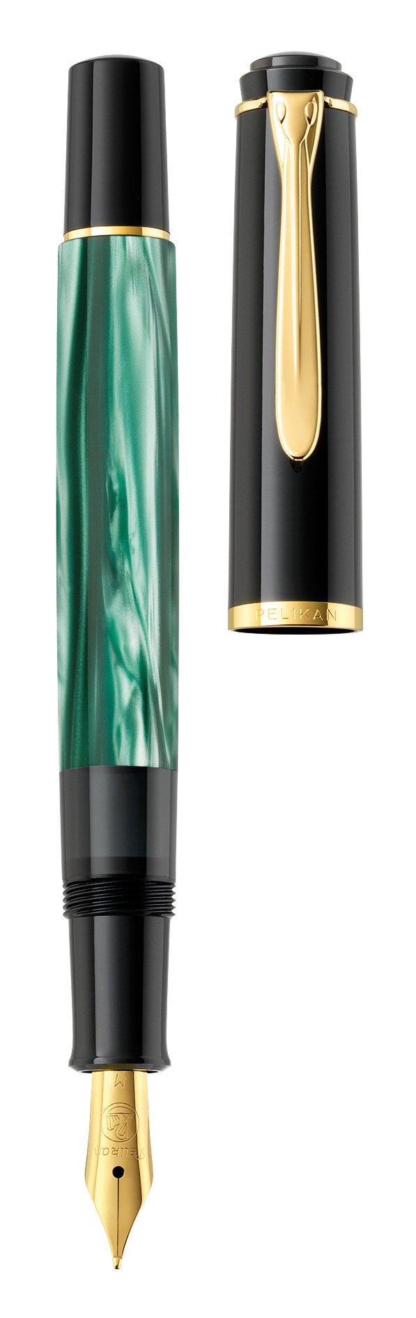 EAN 4012700994097 - Pelikan 994095 pluma estilográfica Sistema de llenado integrado Negro, Oro, Verde, Color mármol 1 pieza(s imagen 4