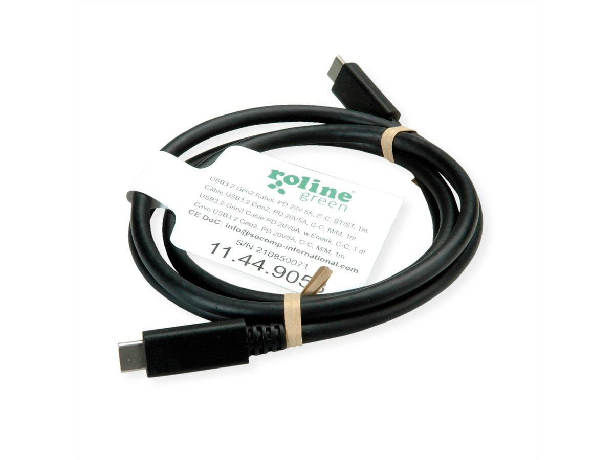 Value Usb 3.2 Gen 2 Cable, C-C, St St, 4k Uhd-1, 10gbit S, Emark, 100w, Wei, 1 M