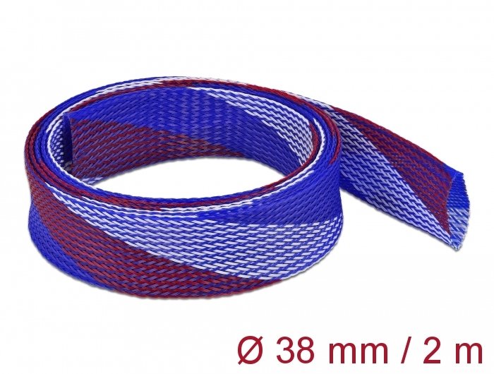 Delock 20756 Pasacables Azul, Rojo, Blanco