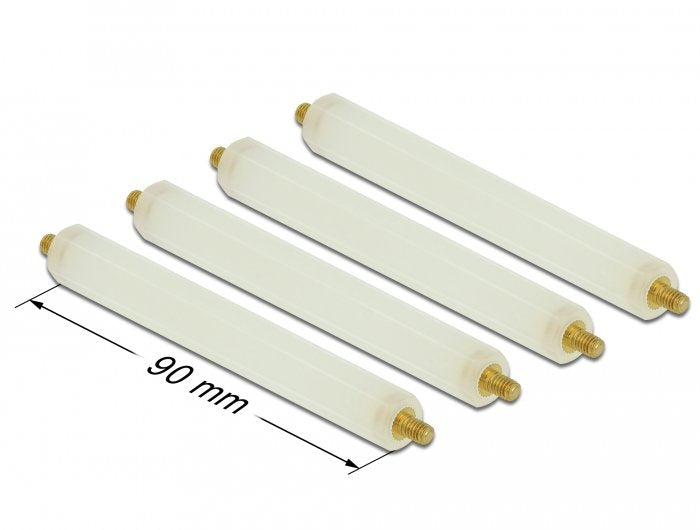 Abstandshalter M4 X M4, Sechskant, Aussen   Aussen, 90 Mm Natur 4 Stück