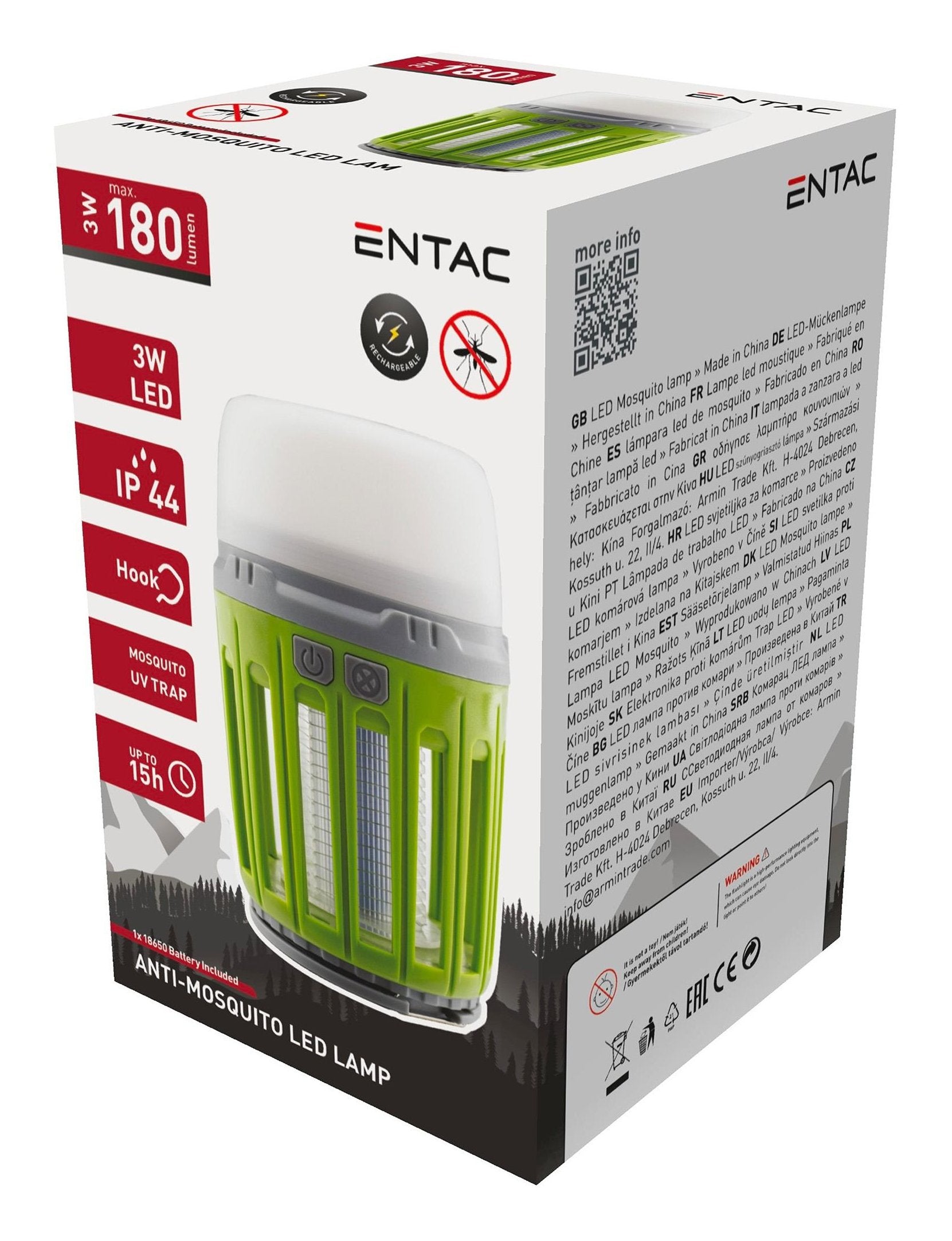 Entac Camping Laterne Moskito Kunmmoff Verde