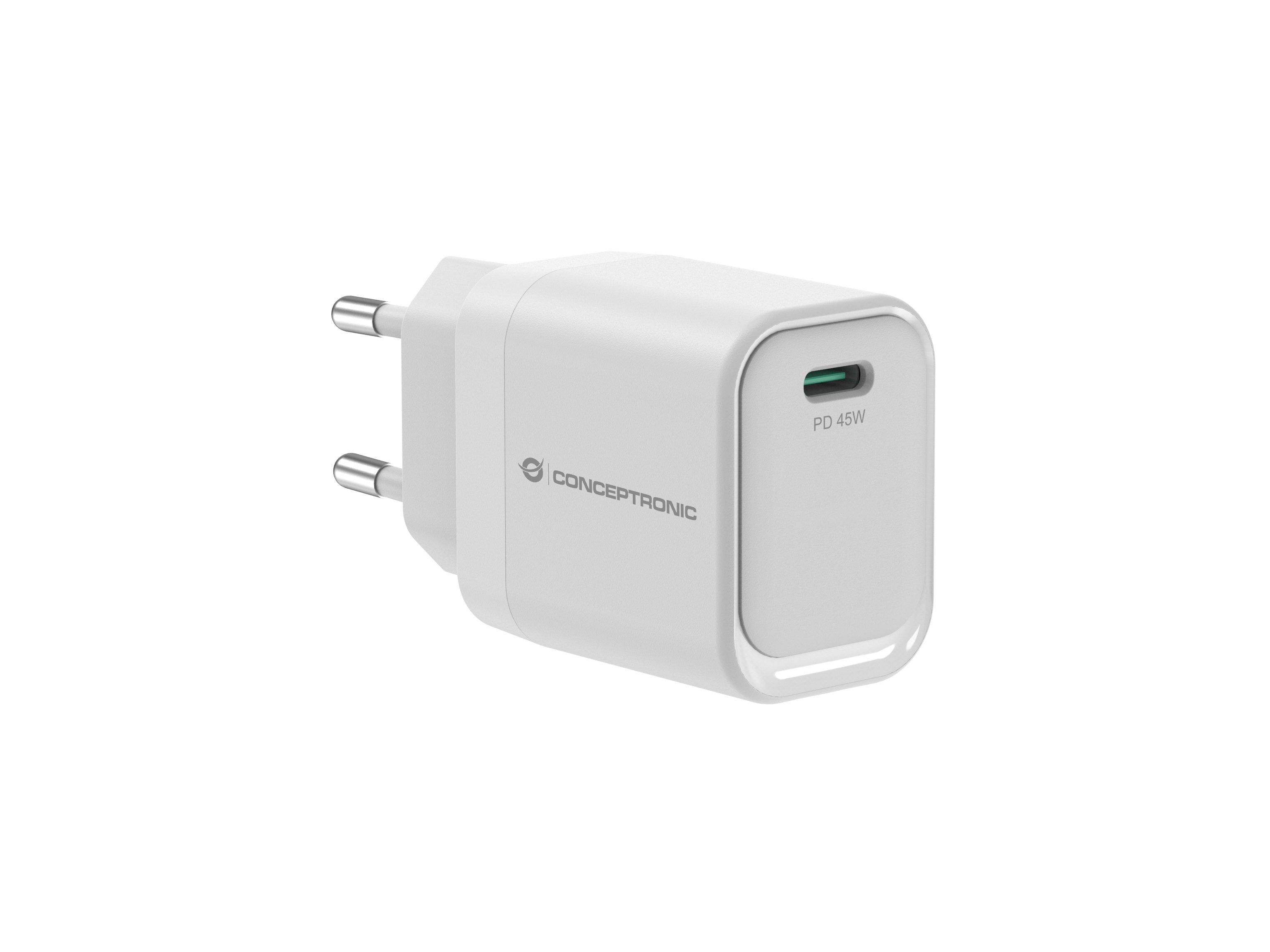 Conceptronic Cargador 1port Gan Usb-C 45wpd3.0 Pps Ws