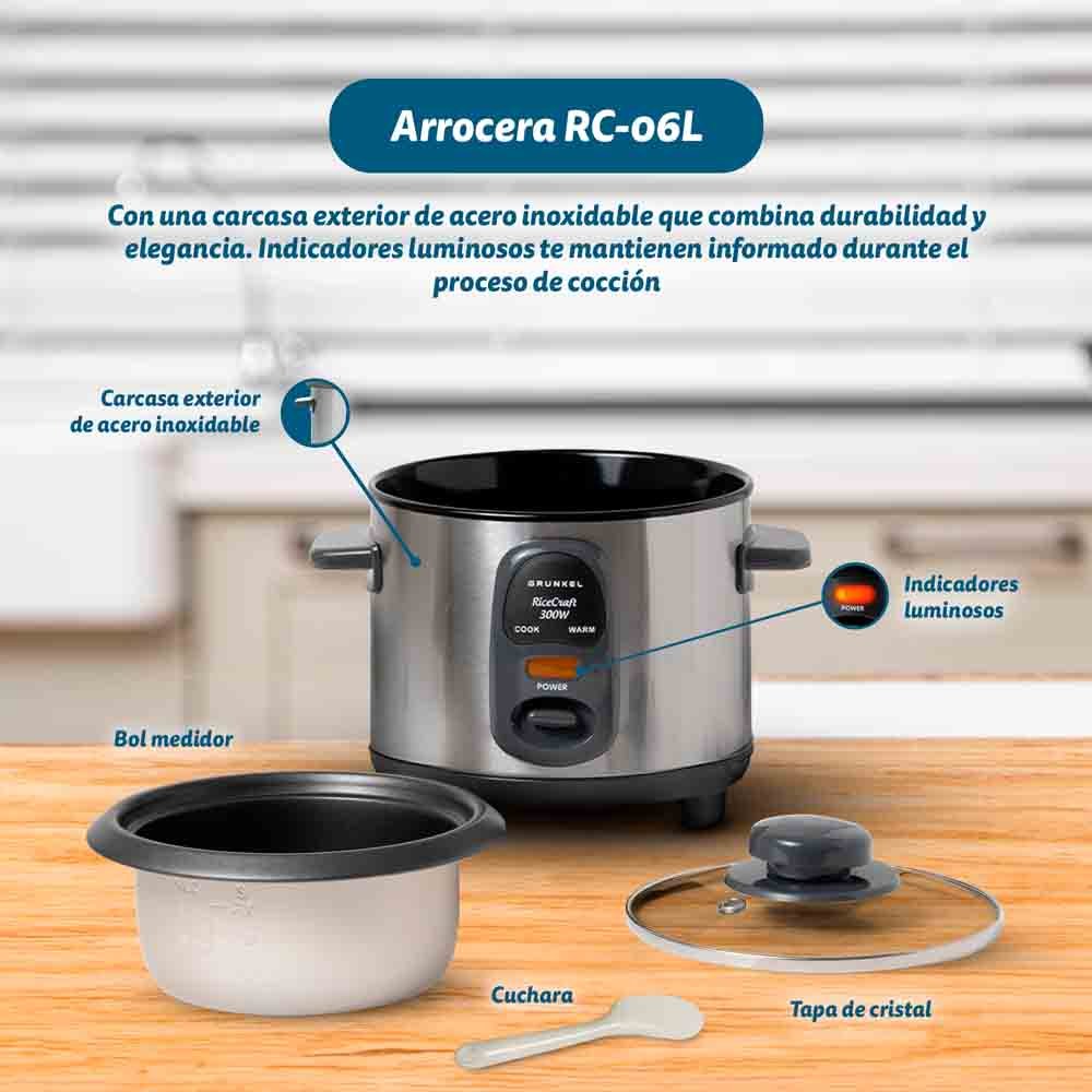 EAN 8426156018447 - Grunkel RC-06L arrocera 0,6 L 300 W Acero inoxidable imagen 4