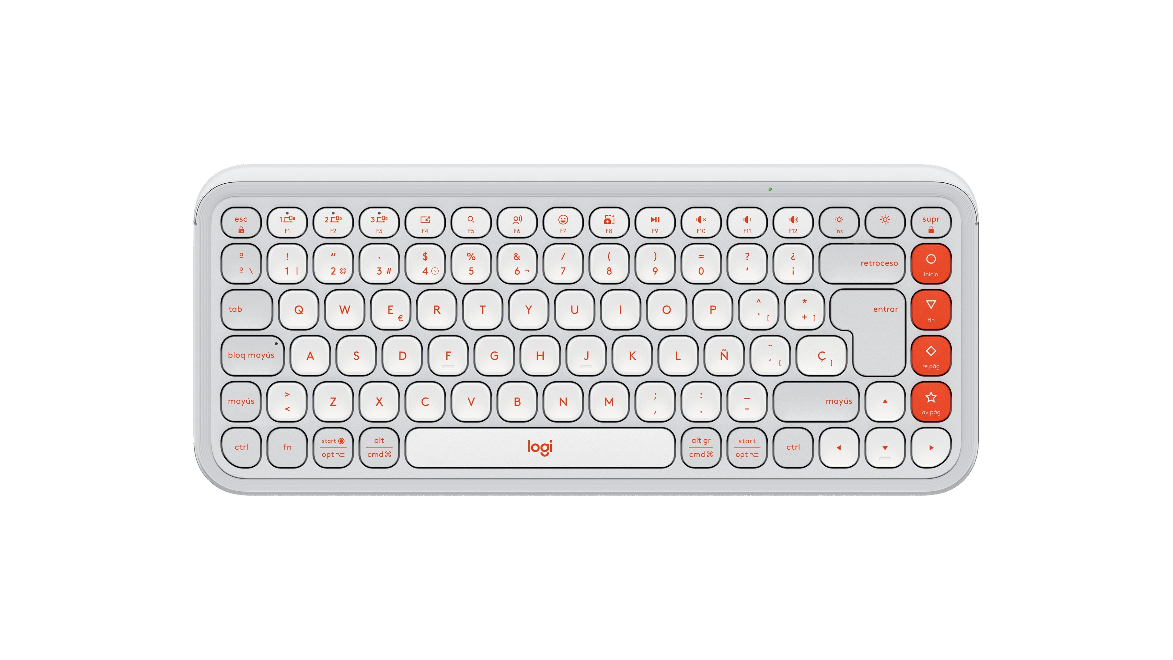 EAN 5099206127456 - Logitech 920-013069 teclado Universal Bluetooth QWERTY Español Blanco imagen 1