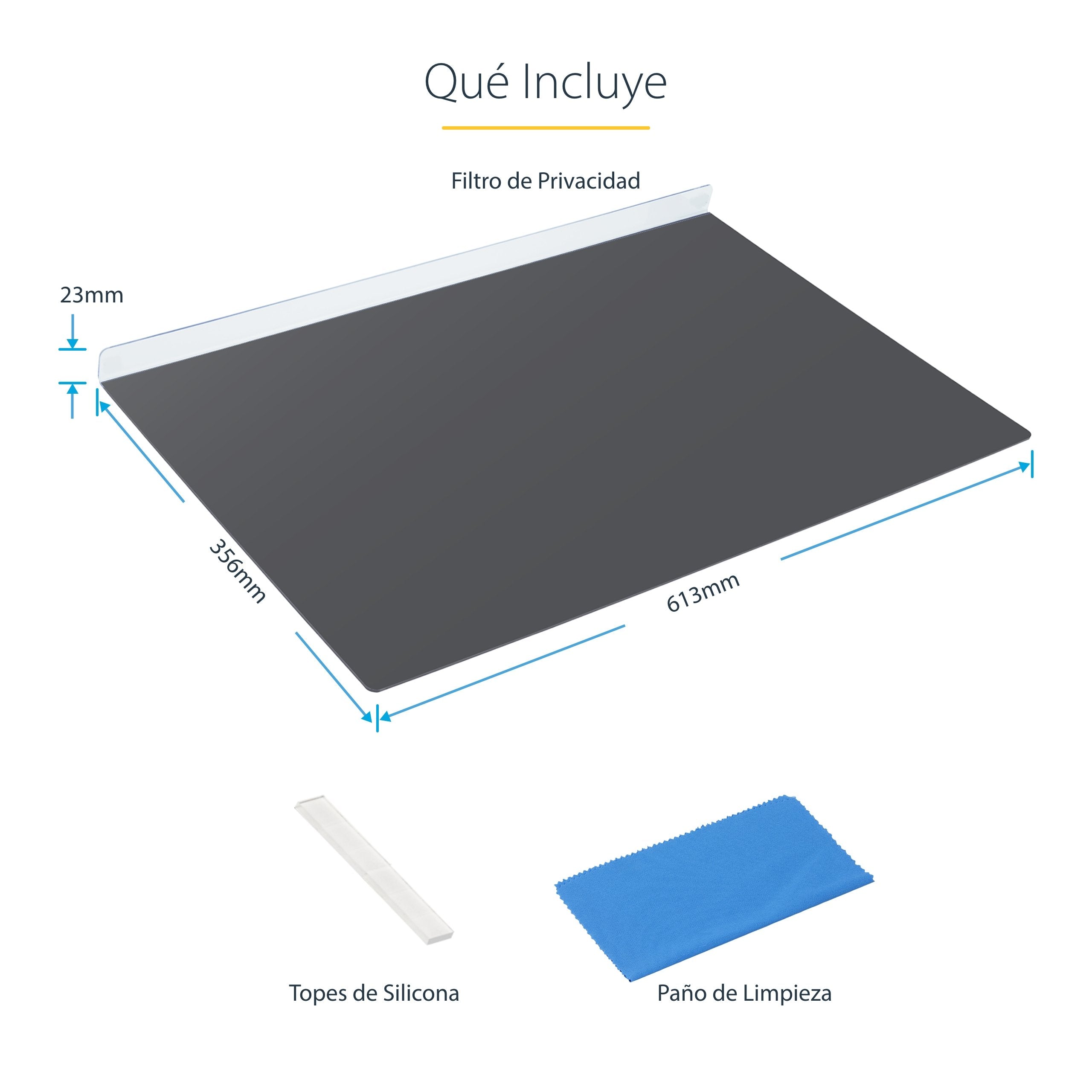 Filtro De Privacidad Startech.Com  16:9 Para Monitor De 27"  Ángulo De Visión De +/- 30° - Brillante