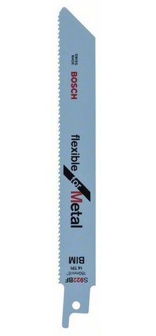Bosch Hoja De Sierra De Sable S 922 Bf Flexible Para Metal, 100 Piezas 2608656027
