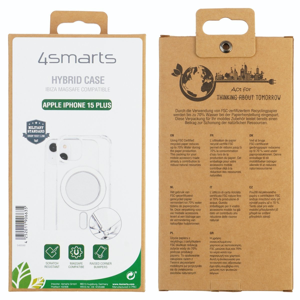 Funda 4smarts Hybrid Ibiza Para Apple Iphone 15 Pro Magsafe-Kompatibel