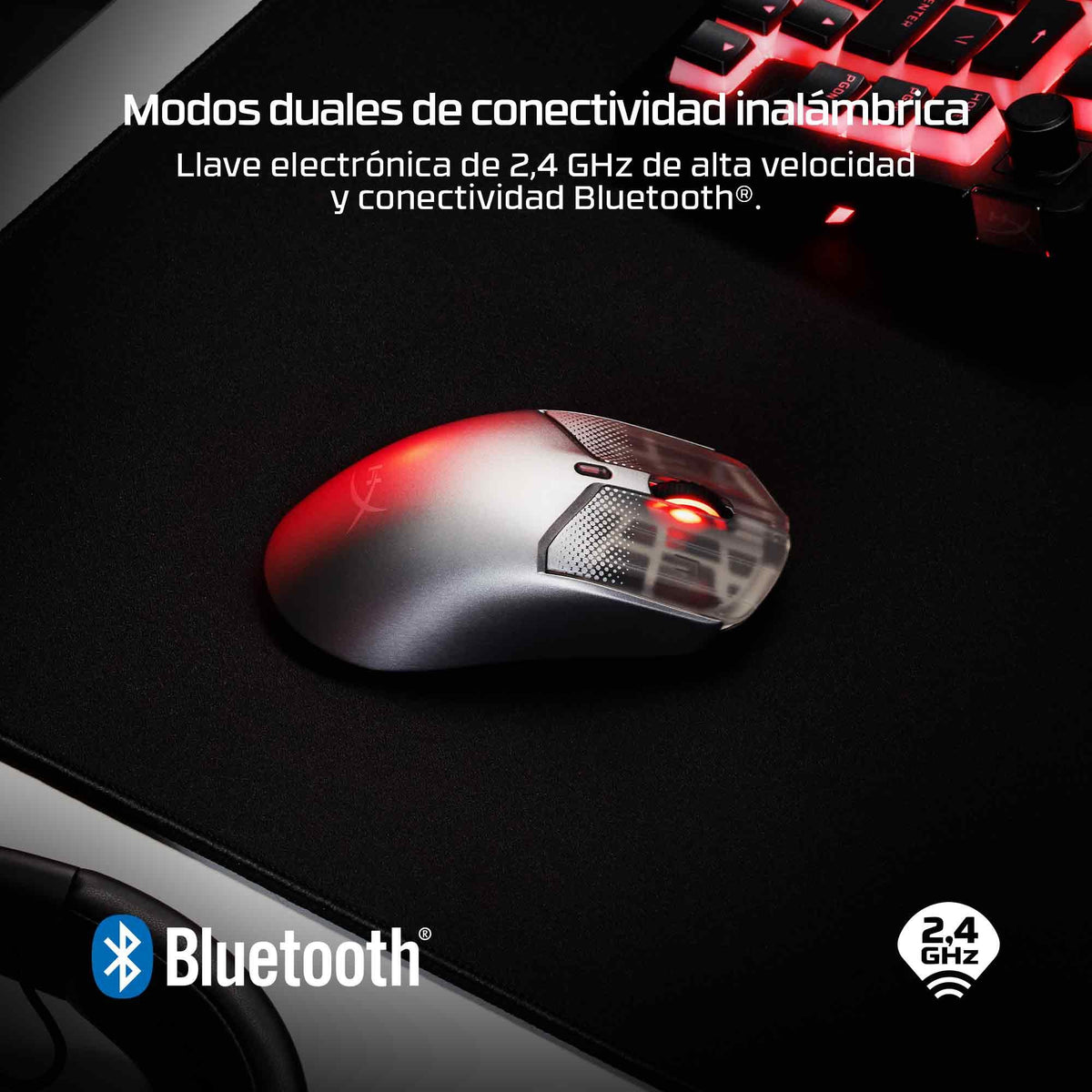 EAN 197961217414 - HyperX Pulsefire Haste 2 S Wireless Navy Gaming Mouse ratón Juego Ambidextro RF Wireless + Bluetooth + USB imagen 9