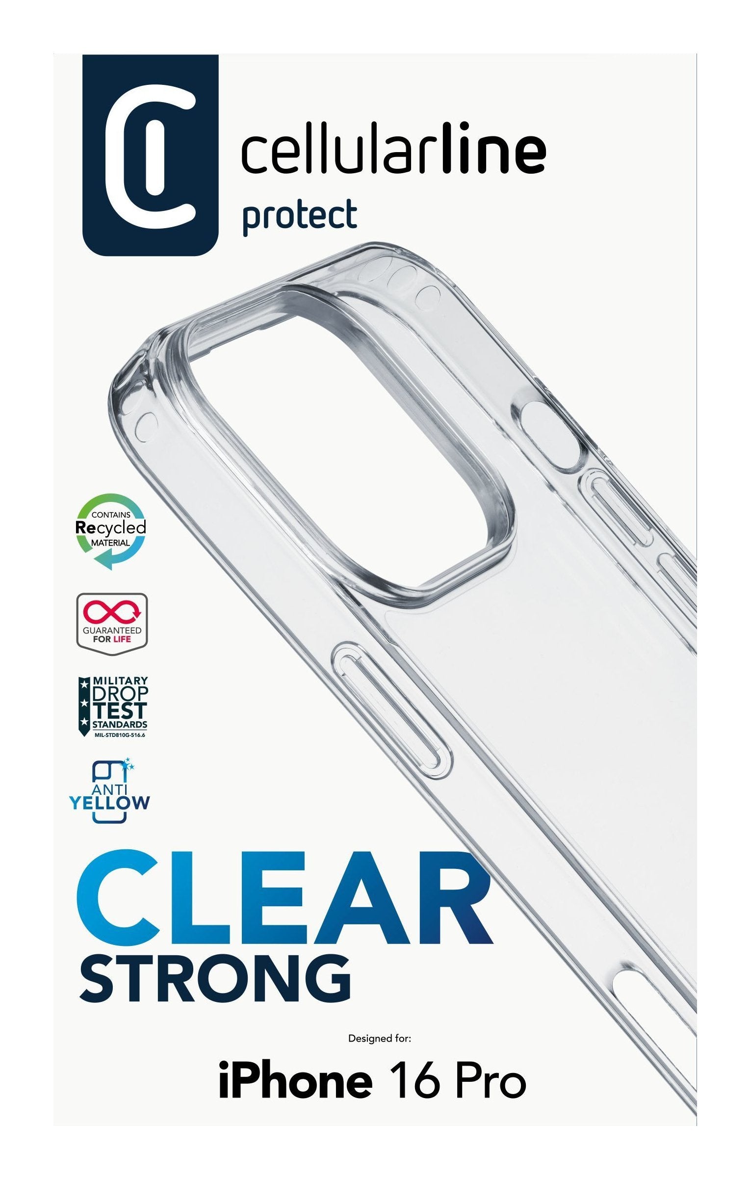 Cellularline Clear Strong Case Iphone 16 Pro