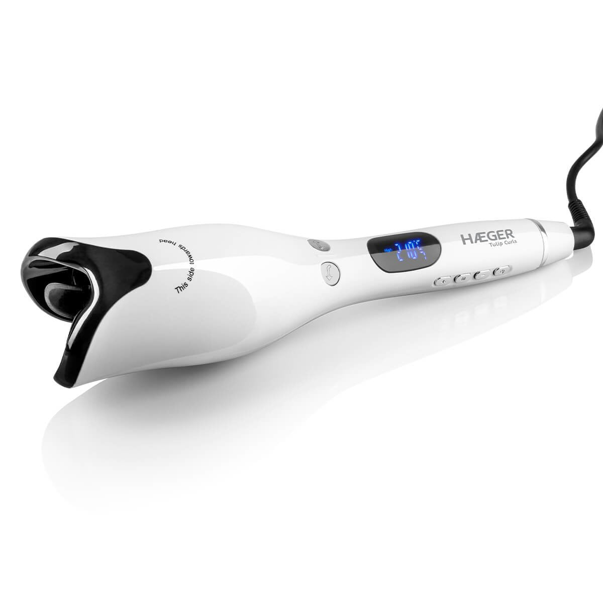 EAN 5608475023354 - Haeger HR-45W.003A Utensilio de peinado Rizador de pelo automático Caliente Negro, Blanco imagen 1