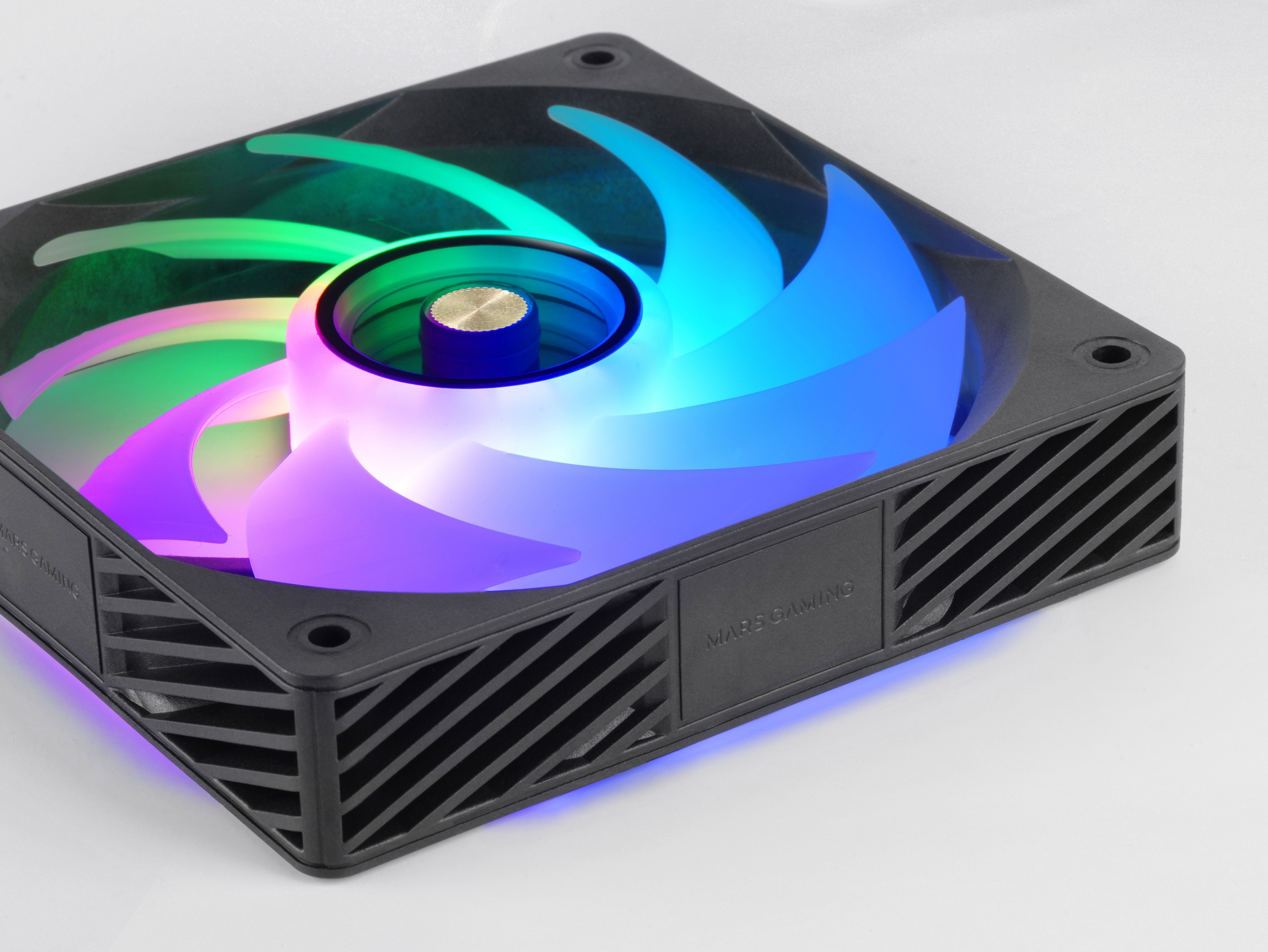 Kit 4 Ventiladores Pc  Auxiliar Mf-Si4kit A-Rgb Infinity Negro Mars Gaming 4x Ventiladores Ultrasilenciosos Argb/ Mando A Distancia Y Hub Argb.
