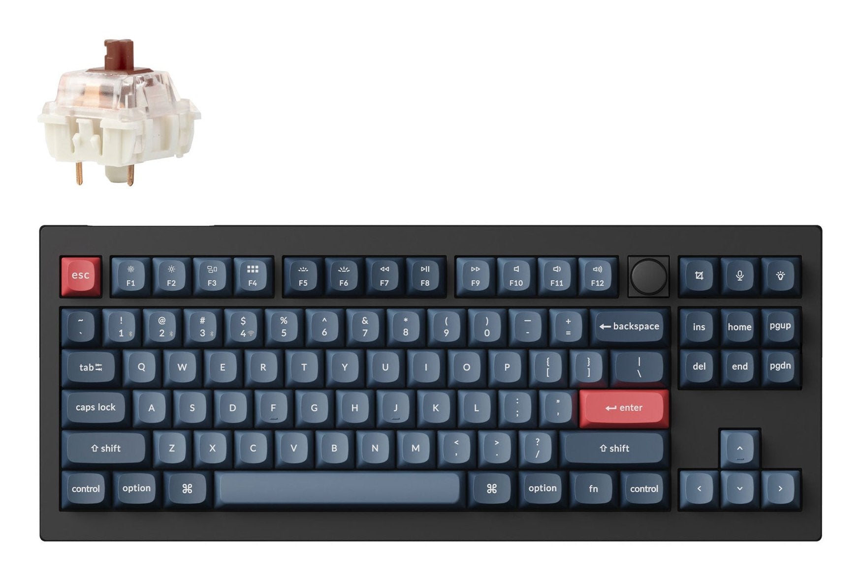 Keychron V3 Max80% Tkl Brown Switch Black