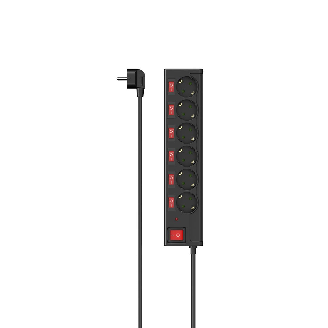 Regleta Hama De 6 Vías Conmutable Individualmente Negro 223158
